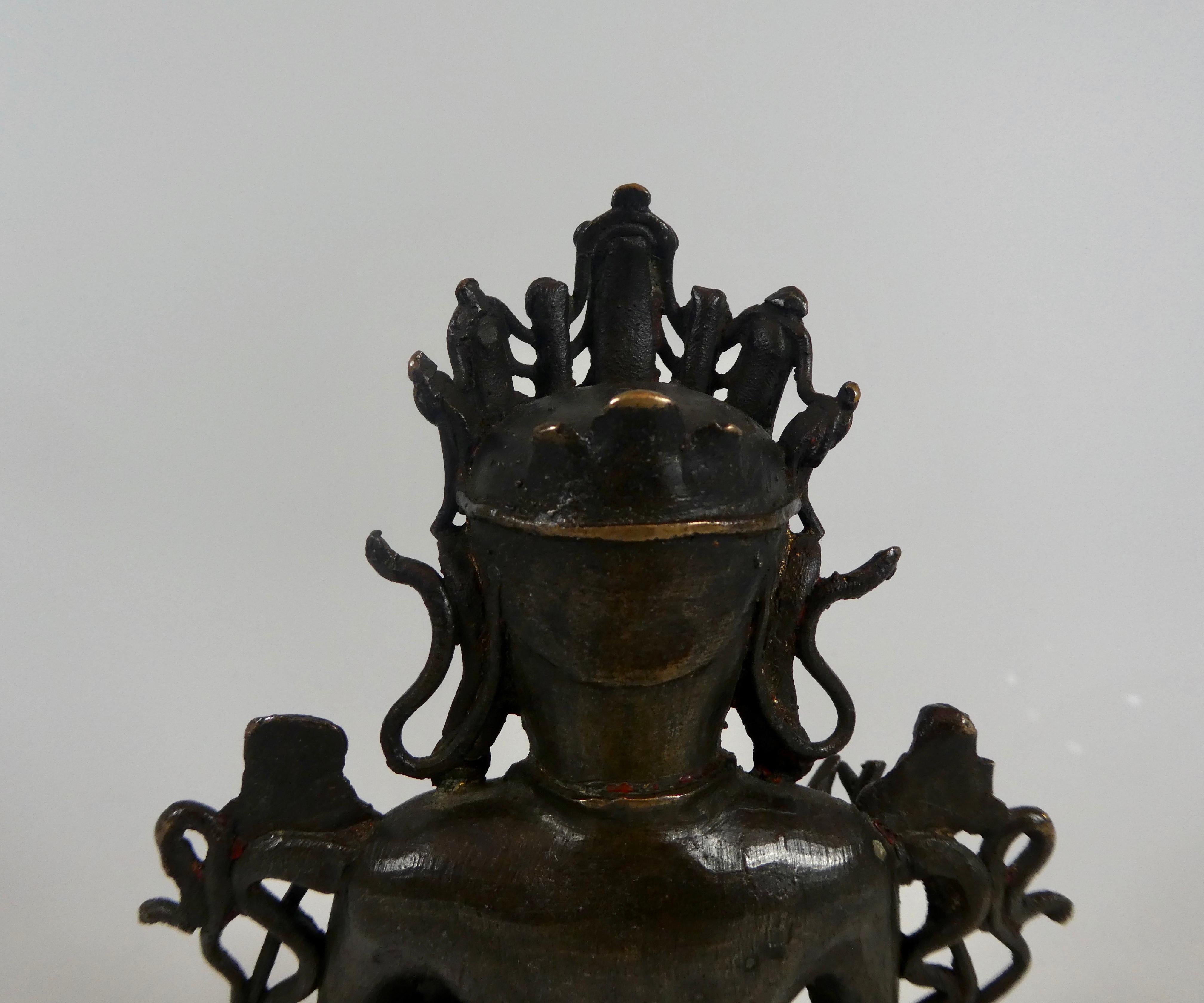 Chinese Bronze Guanyin, circa 1600, Ming Dynasty 4