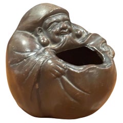 Chinese Bronze "Happy Buddha" Sculpture / Incense Burner