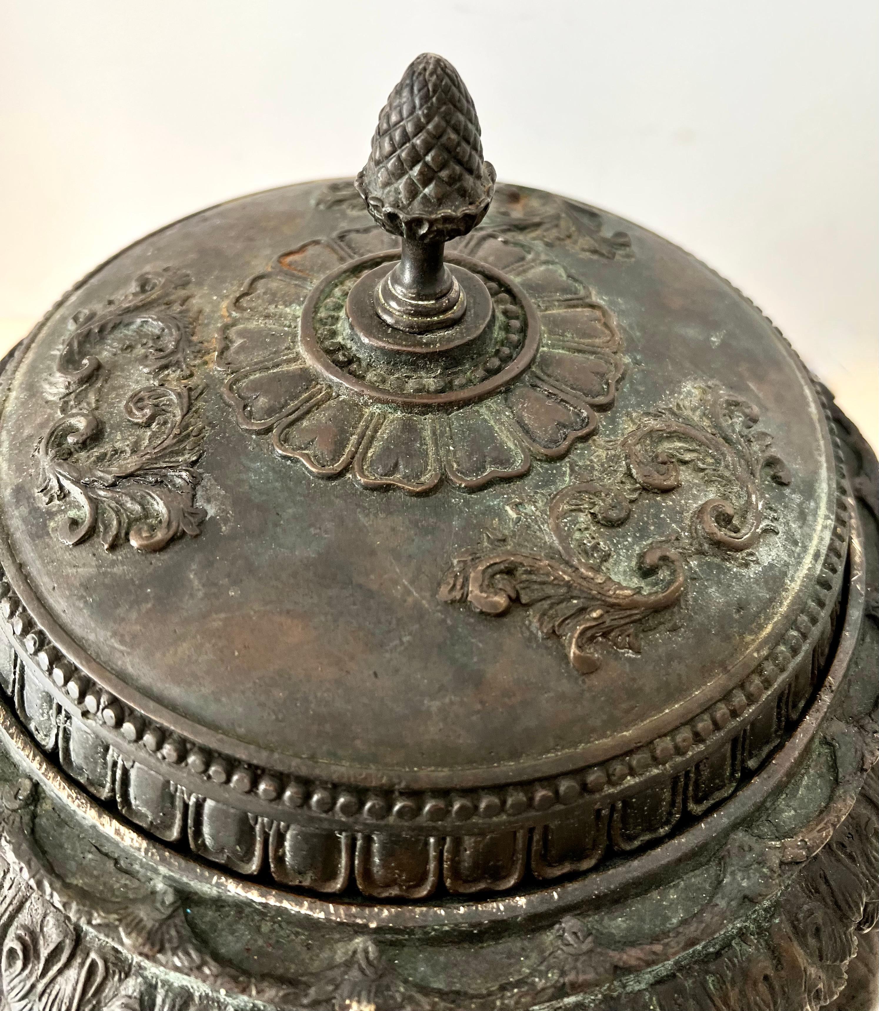 19th Century Chinese Bronze Incense Burner or Censer For Sale