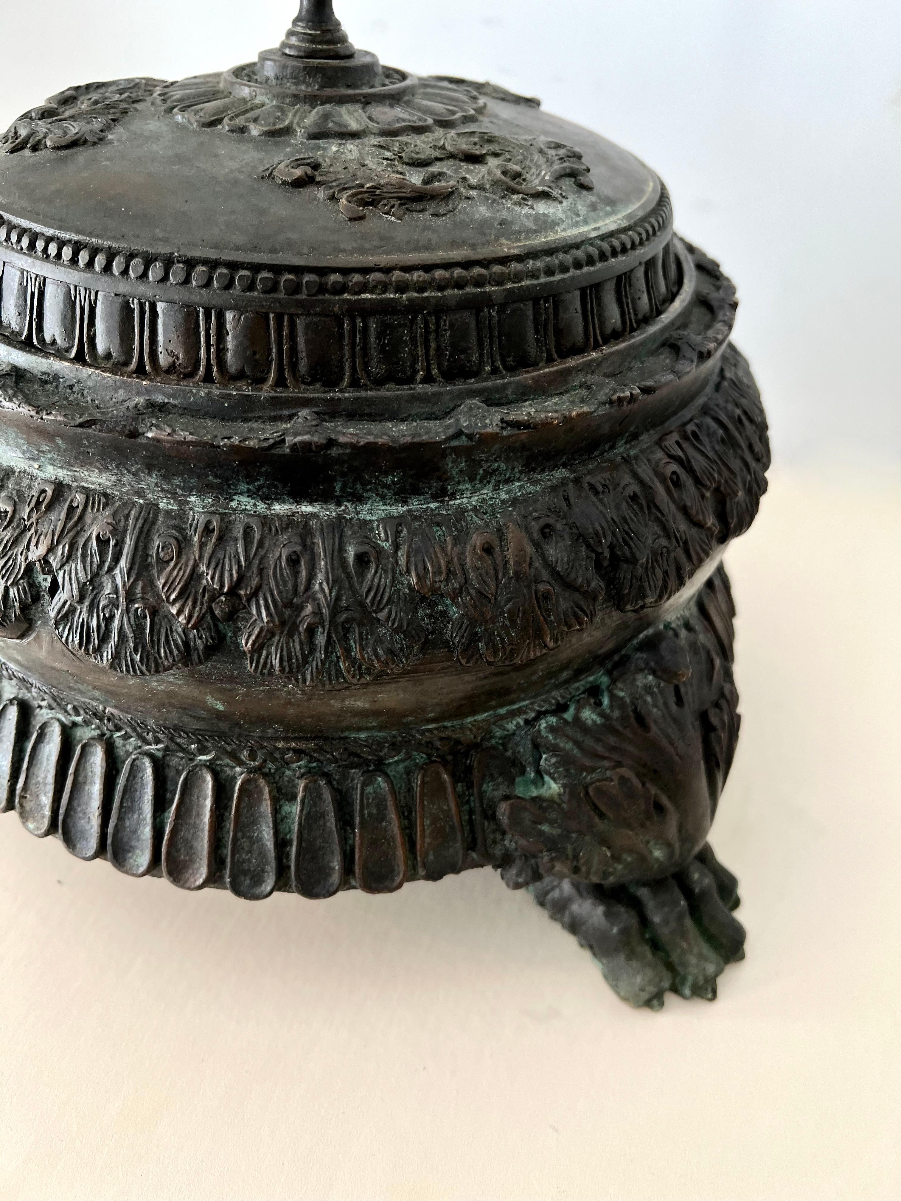 Brûleur d'encens ou encensoir chinois en bronze en vente 2