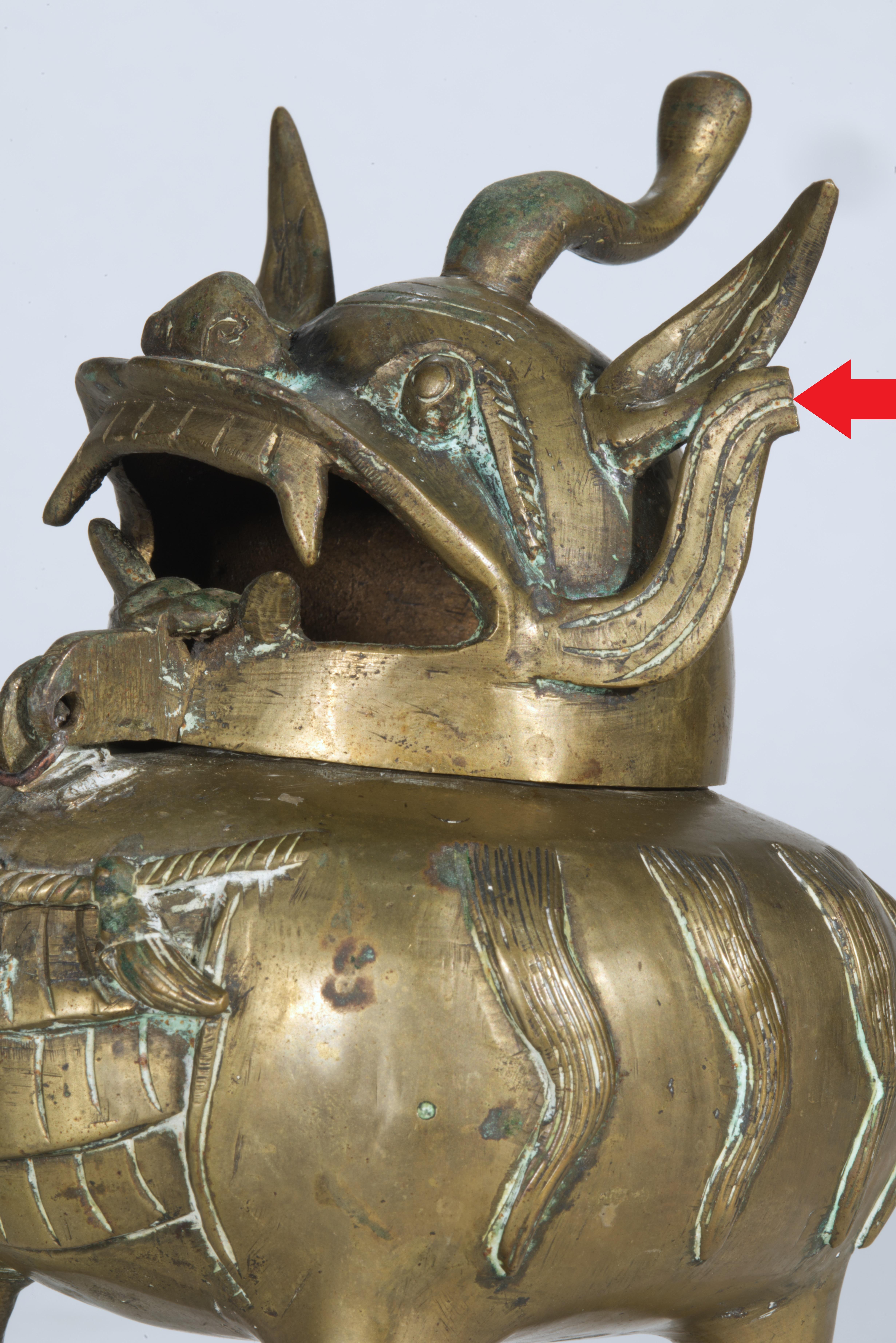 Chinesisches Bronze-Luduan-Röhrchen mit Deckel, 19. Jahrhundert im Angebot 4