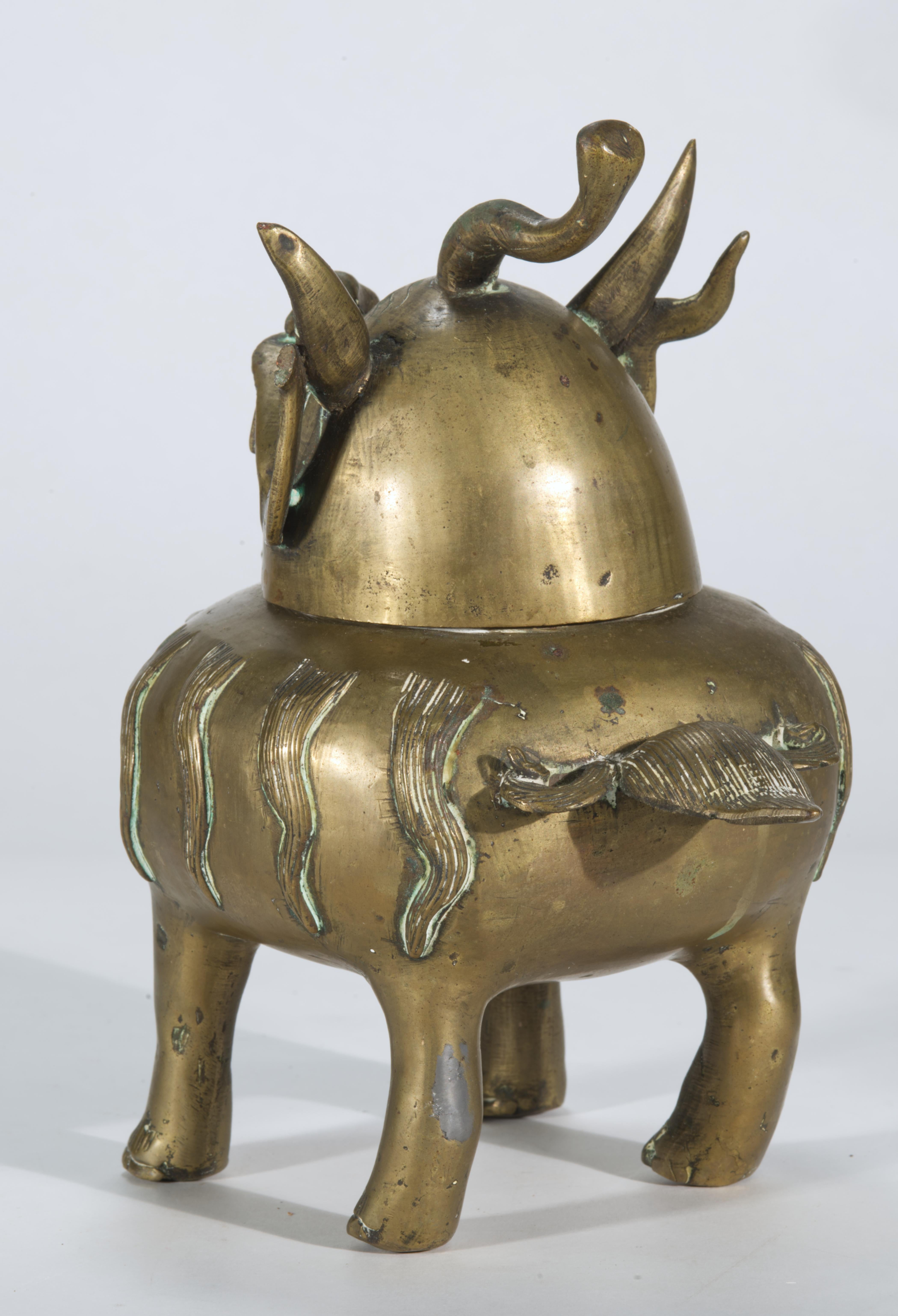 Chinesisches Bronze-Luduan-Röhrchen mit Deckel, 19. Jahrhundert im Angebot 6