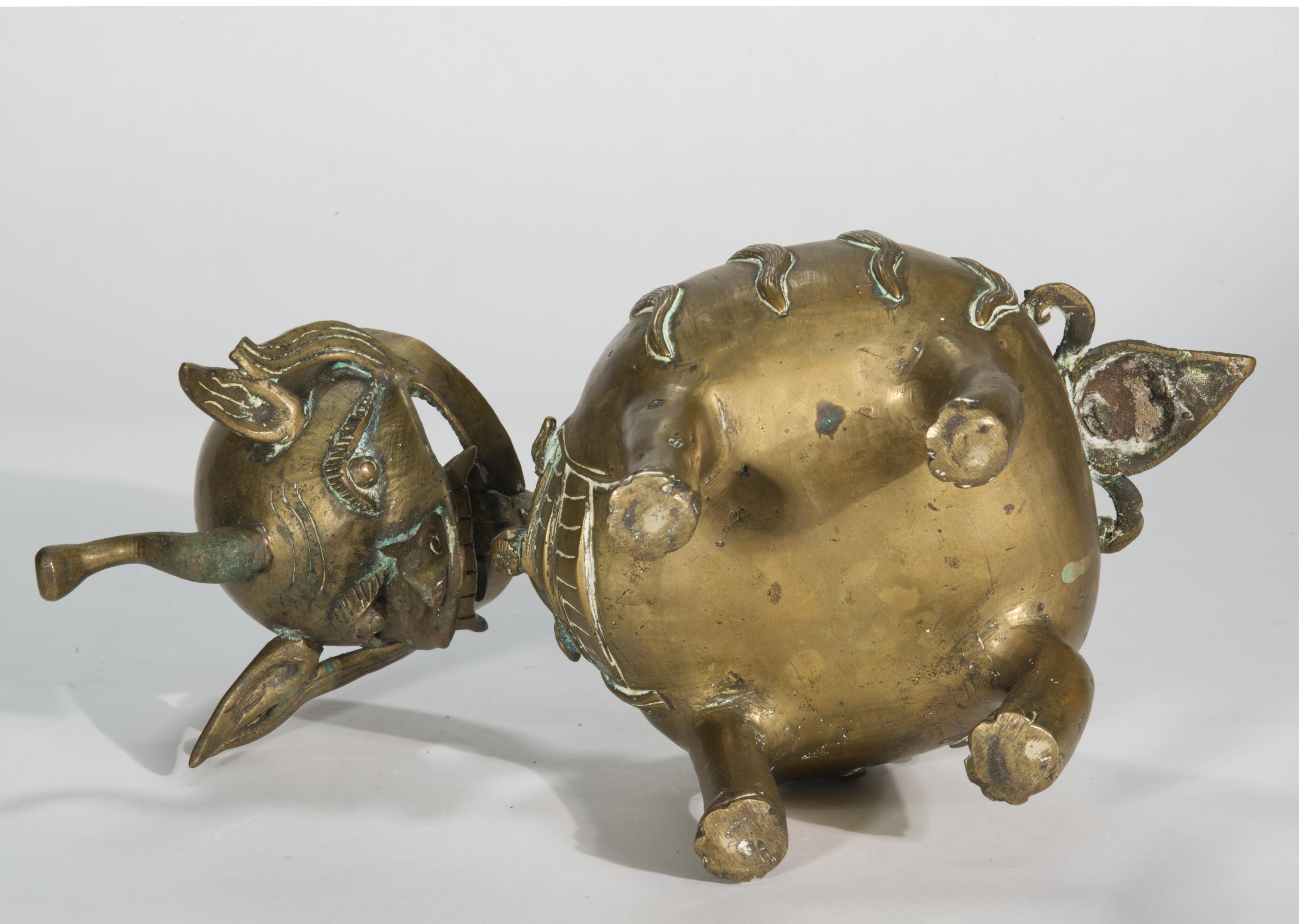 Chinesisches Bronze-Luduan-Röhrchen mit Deckel, 19. Jahrhundert im Angebot 1
