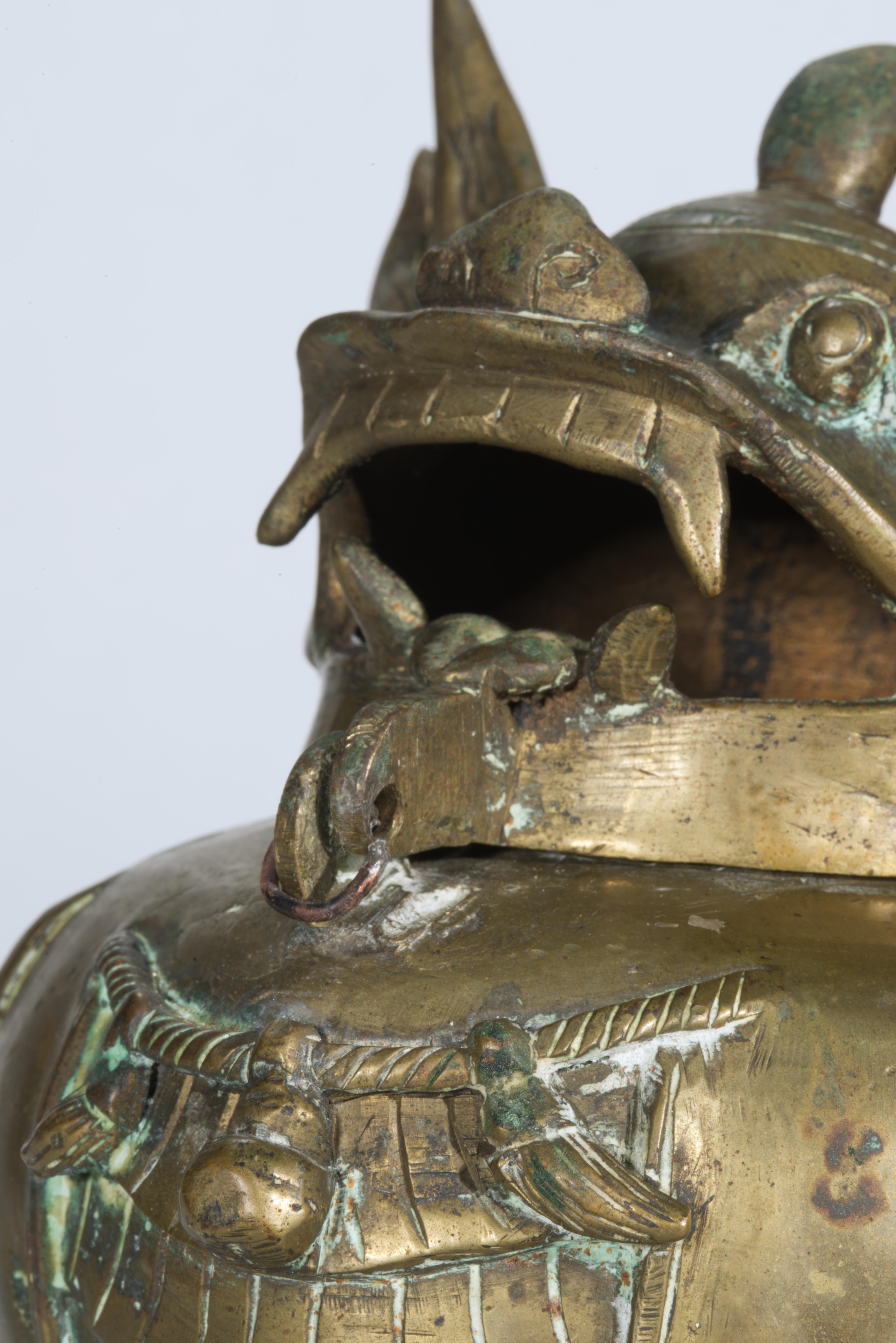 Chinesisches Bronze-Luduan-Röhrchen mit Deckel, 19. Jahrhundert im Angebot 2