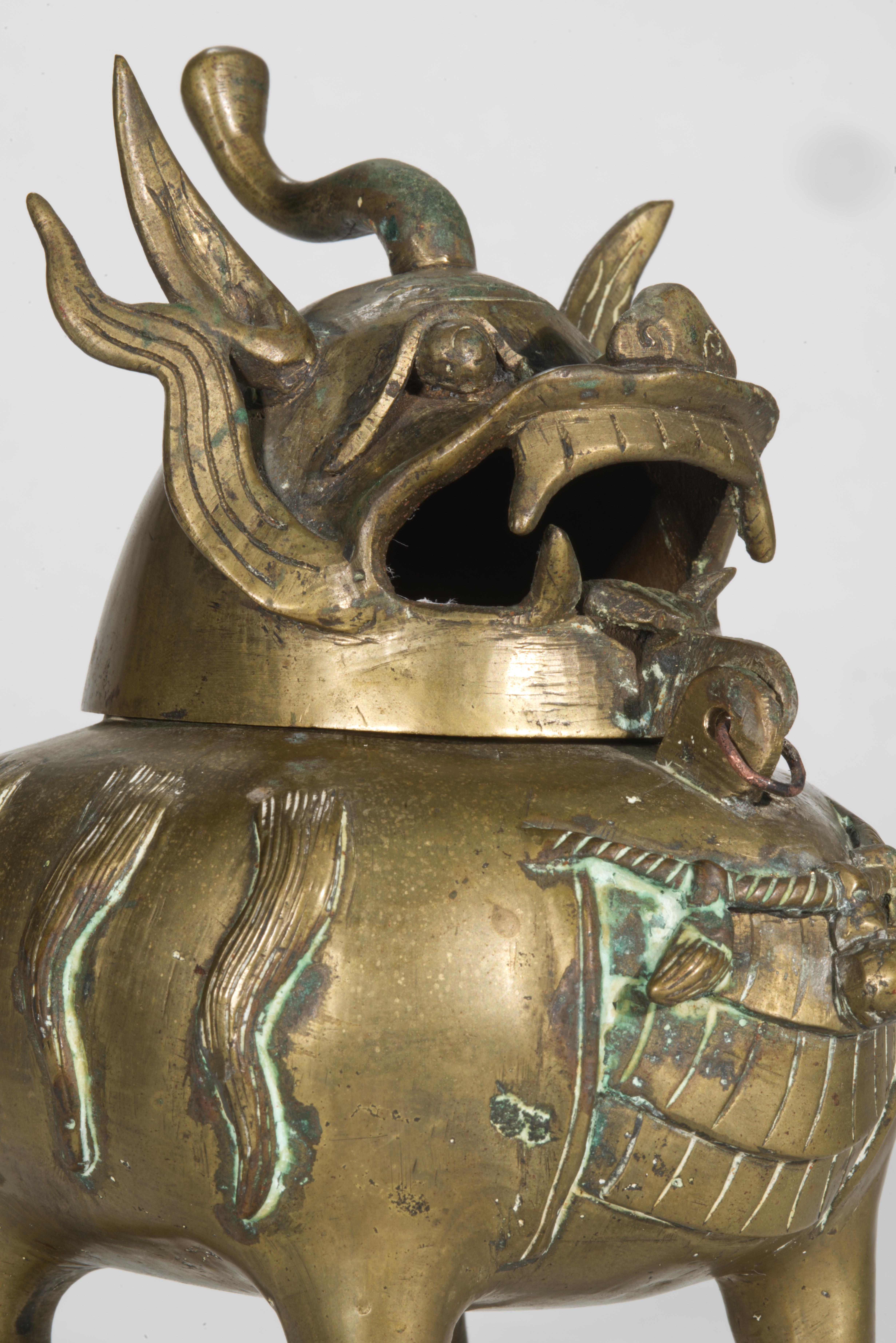Chinesisches Bronze-Luduan-Röhrchen mit Deckel, 19. Jahrhundert im Angebot 3