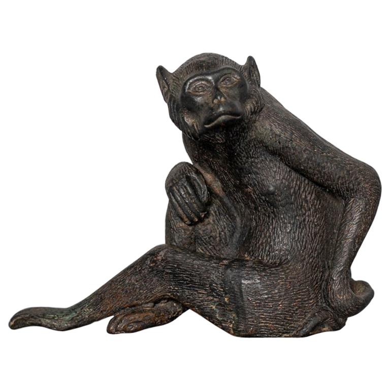 Chinese Bronze Monkey Statue, 18th Century