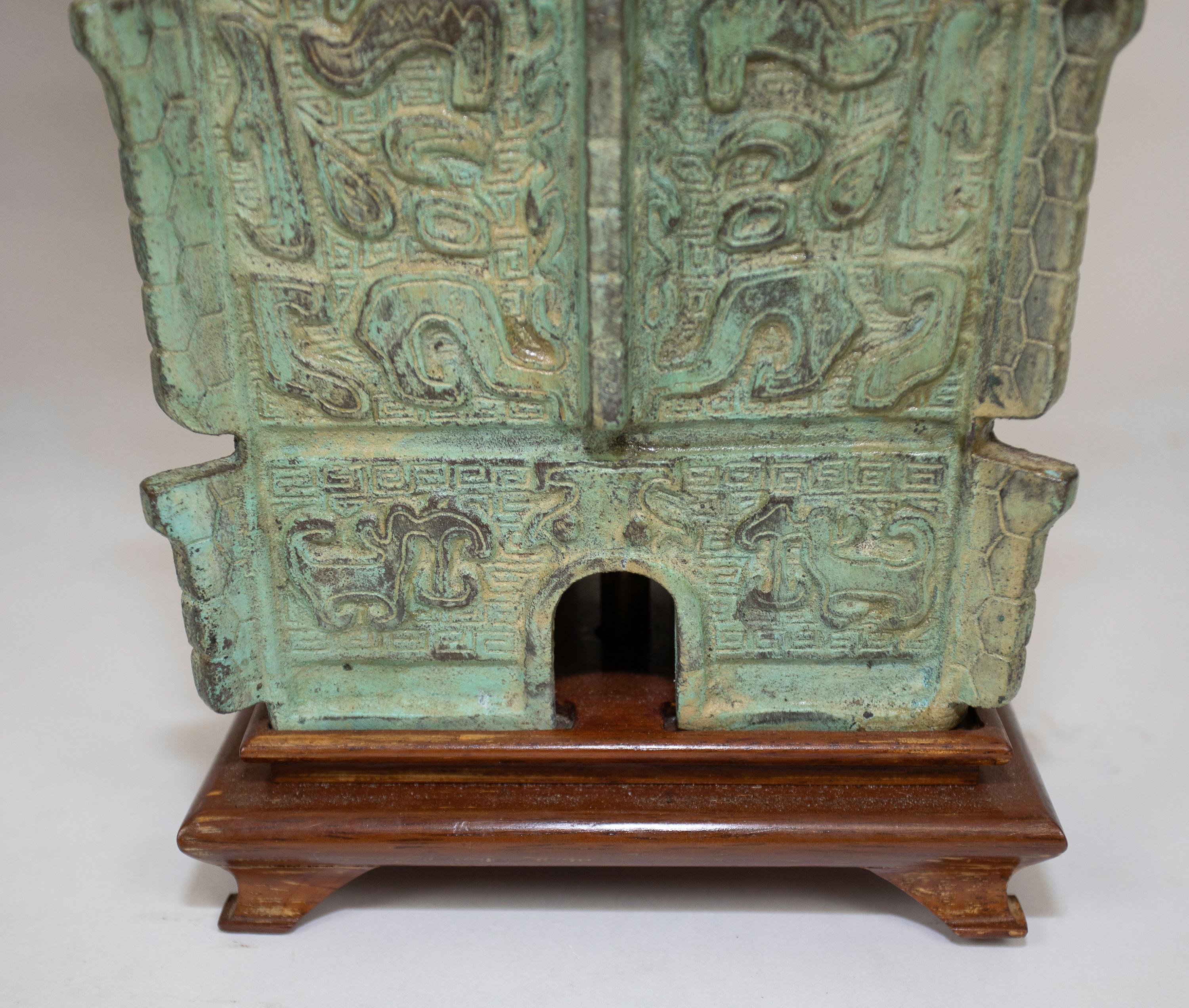 Chinese Bronze Pagoda Lamps For Sale 2