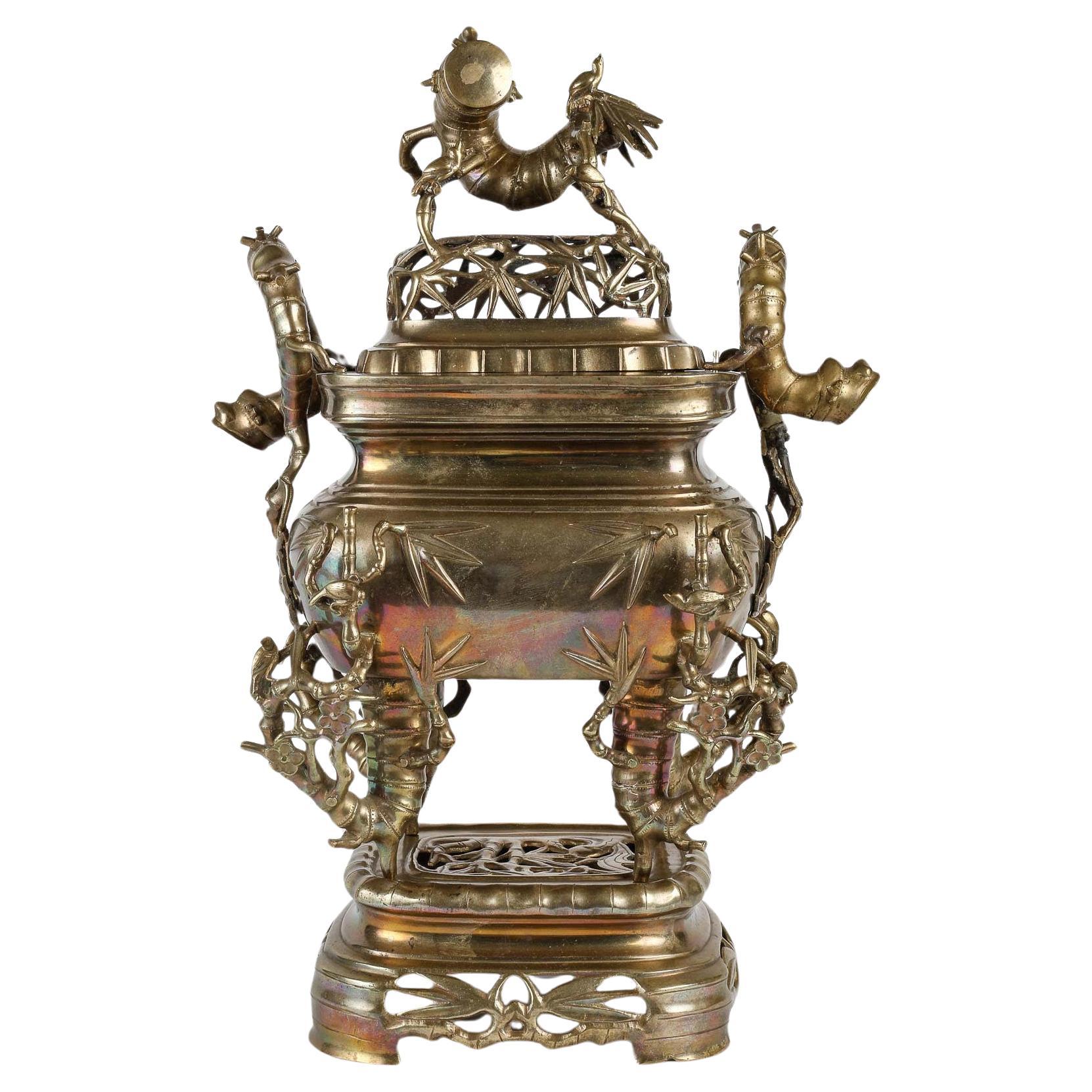 Chinese Bronze Perfume Burner, 20th Century.