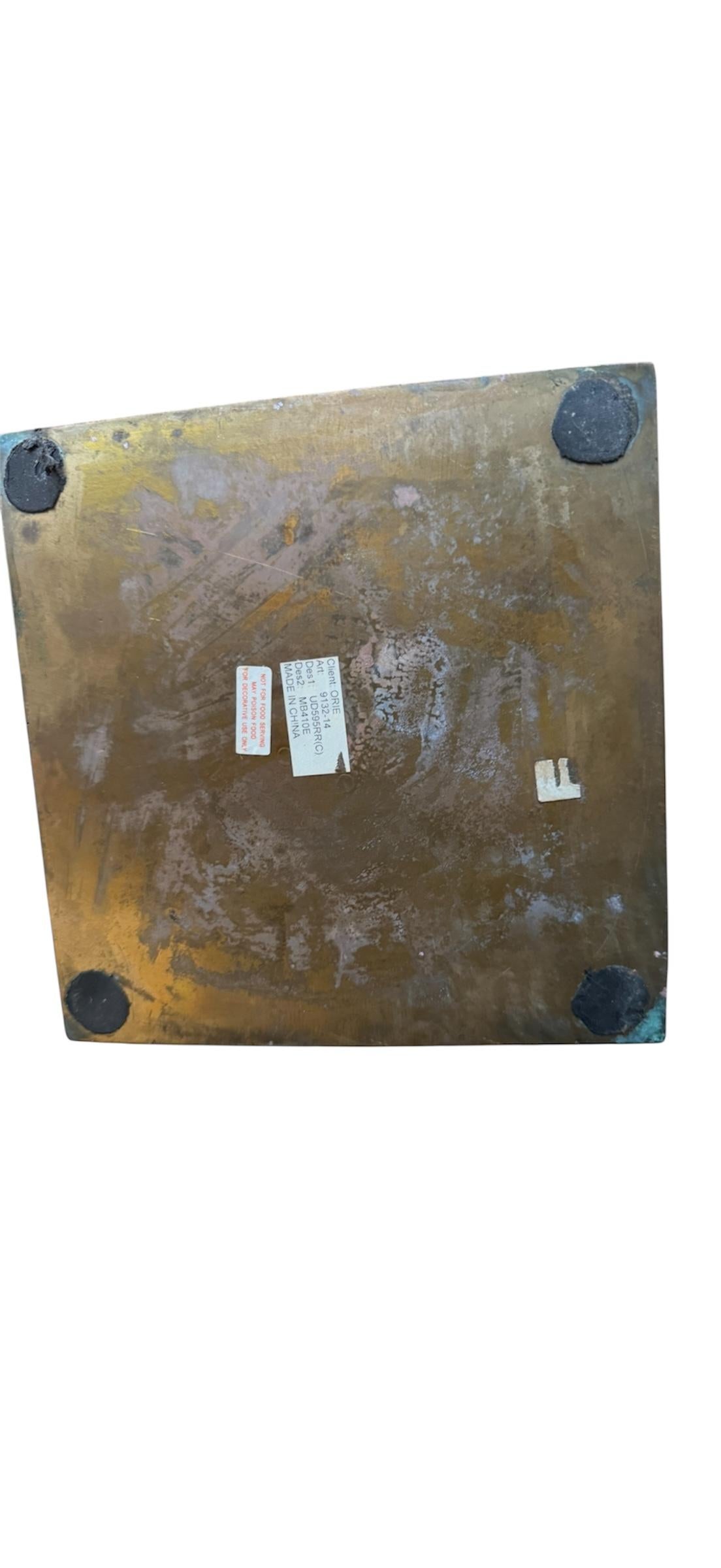 Centrotavola con piedistallo in porcellana cinese color bronzo in vendita 3