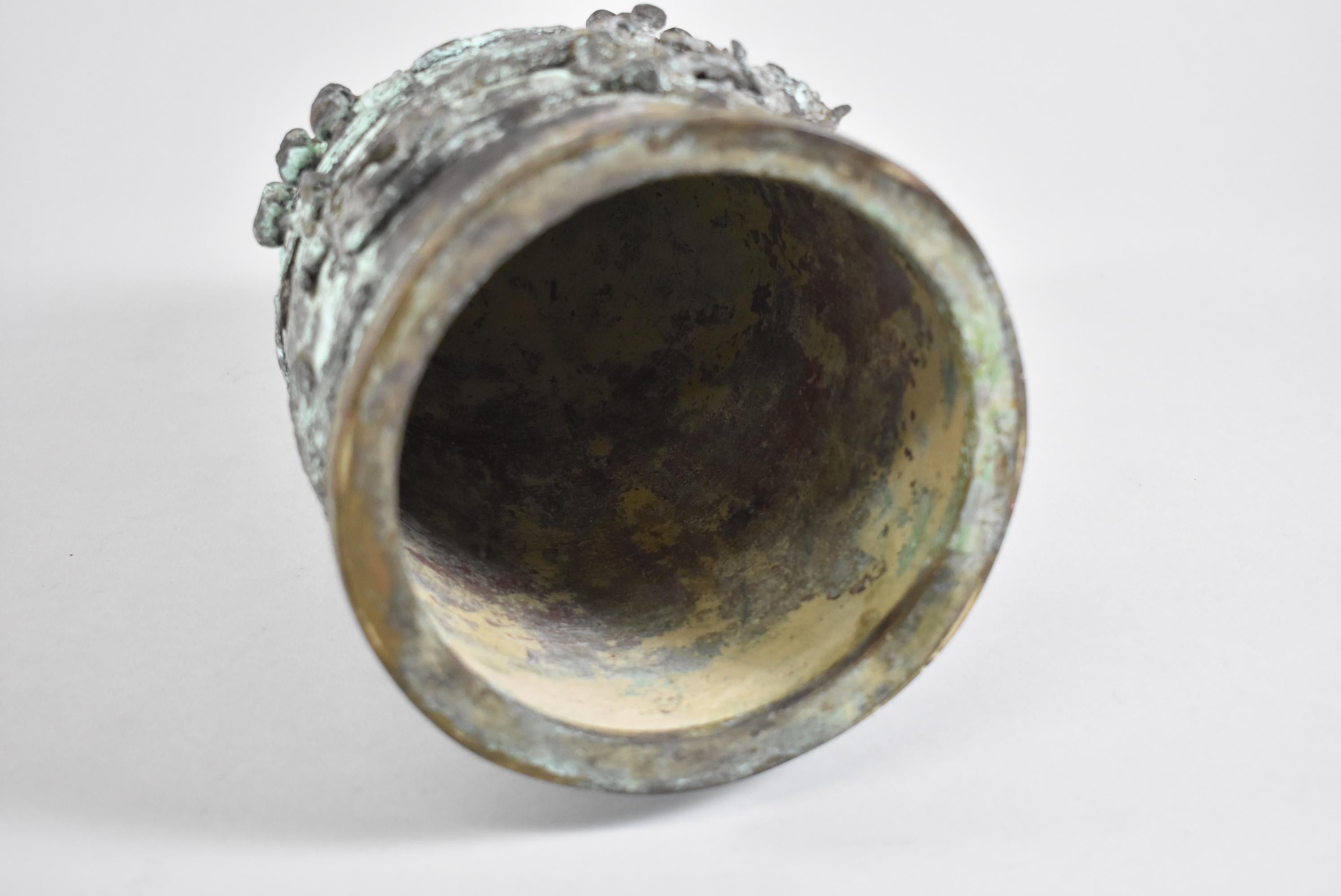 Bronze Cloche de temple rituelle chinoise en bronze en vente