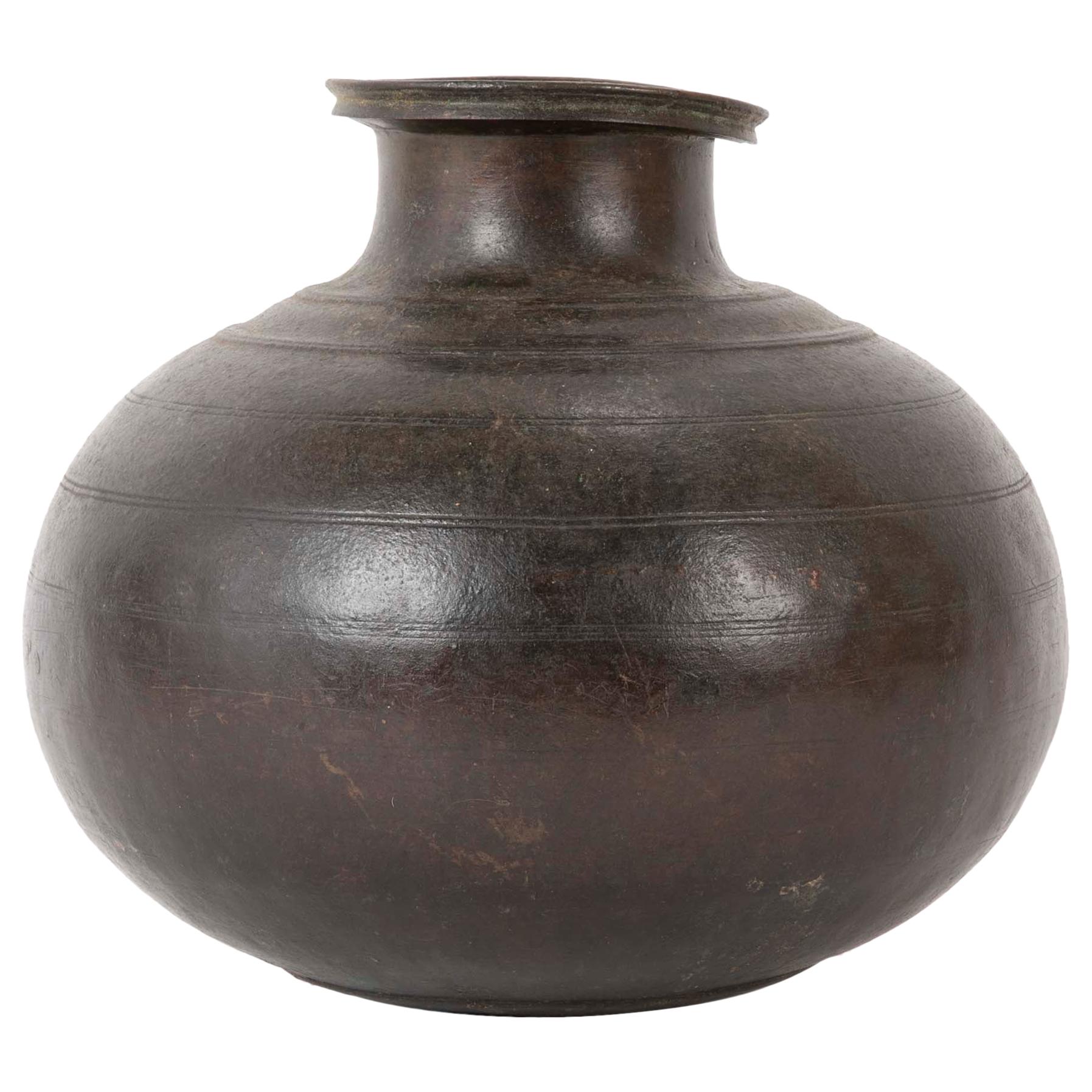 Chinese Bronze Round Storage Jar