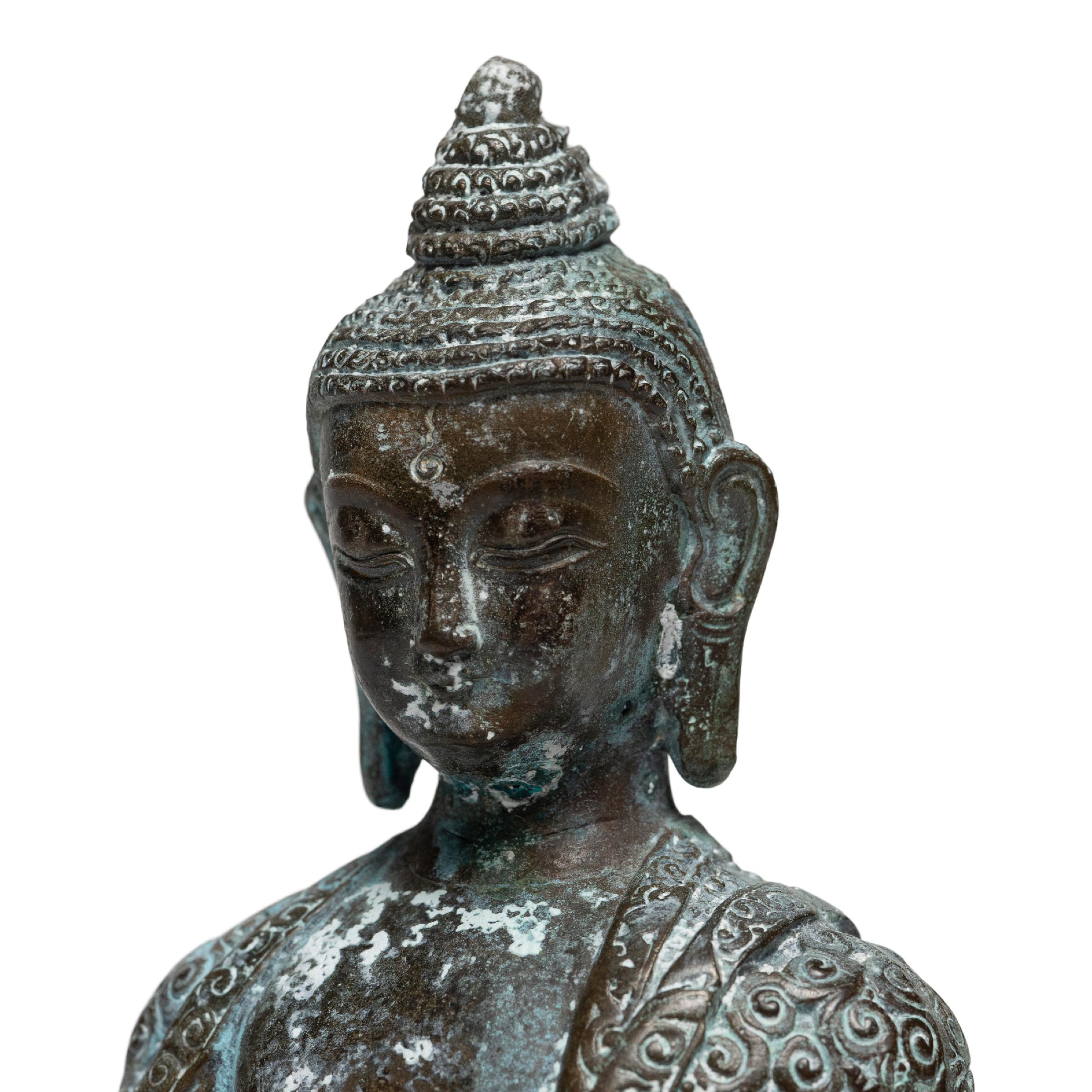 Cast Chinese Bronze Seated Buddha Figure, c. 1850 