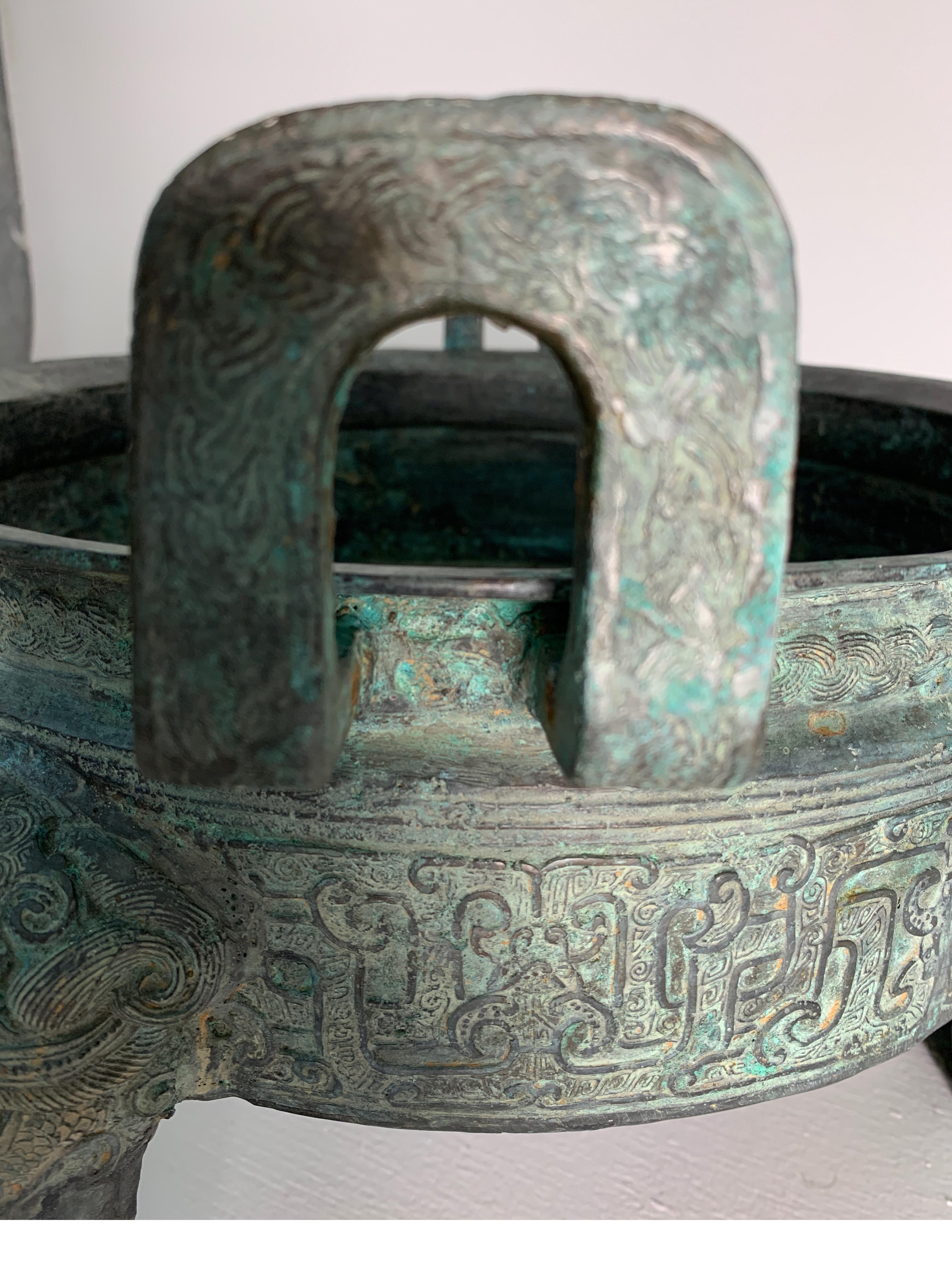 Chinese Bronze Shengding, 1850 Reproduction of 4th Century BCE 3