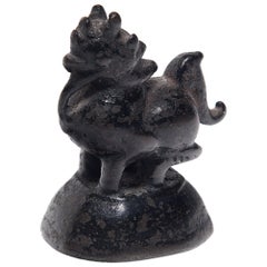 Antique Chinese Bronze Shizi Opium Weight, circa 1900