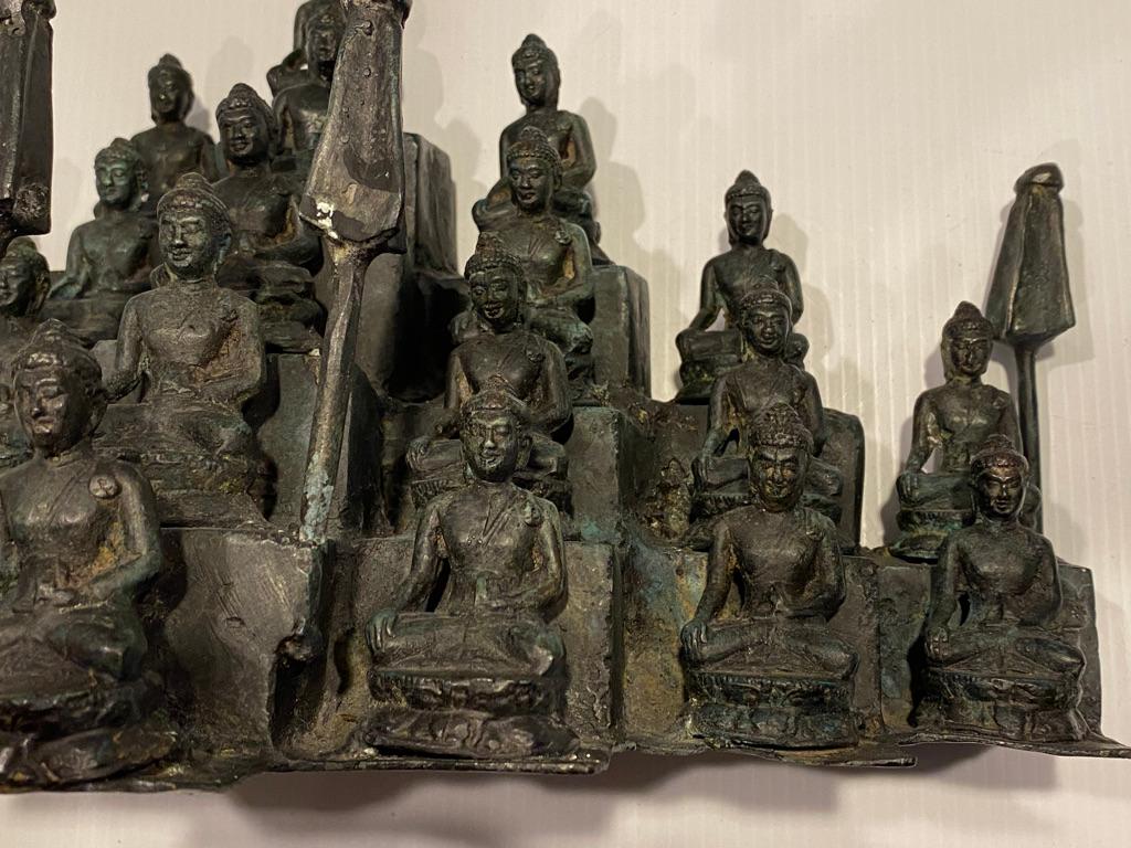 Chinese Bronze Temple of 22 Buddhas For Sale 1