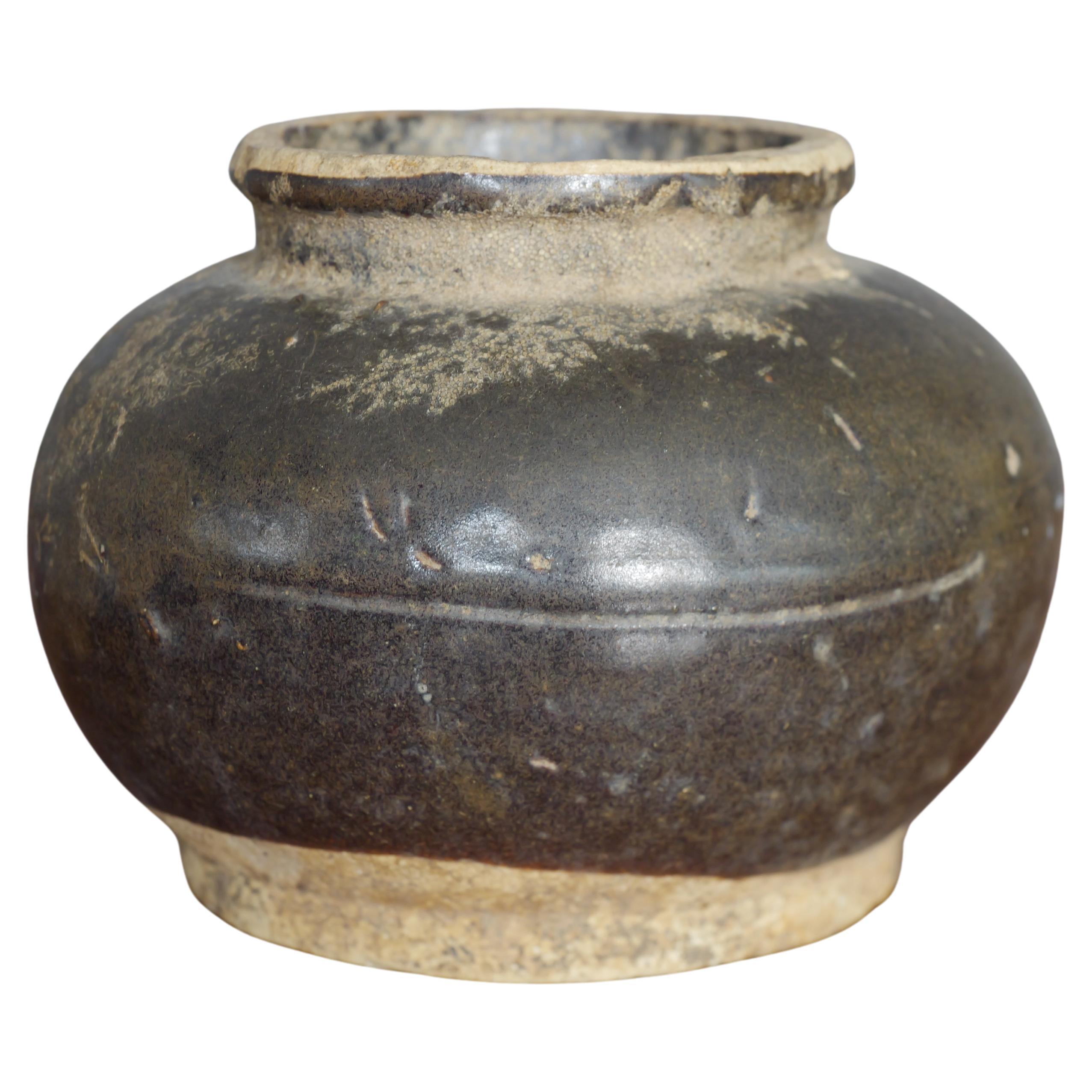 Chinese Brown Glazed Earthenware Jar