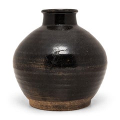 Chinese Brown Glazed Storage Jar, c. 1900