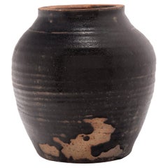 Chinese Brown Glazed Storage Jar, c. 1900