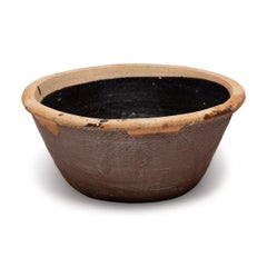 Bacino d'acqua cinese smaltato di marrone, fine XIX secolo