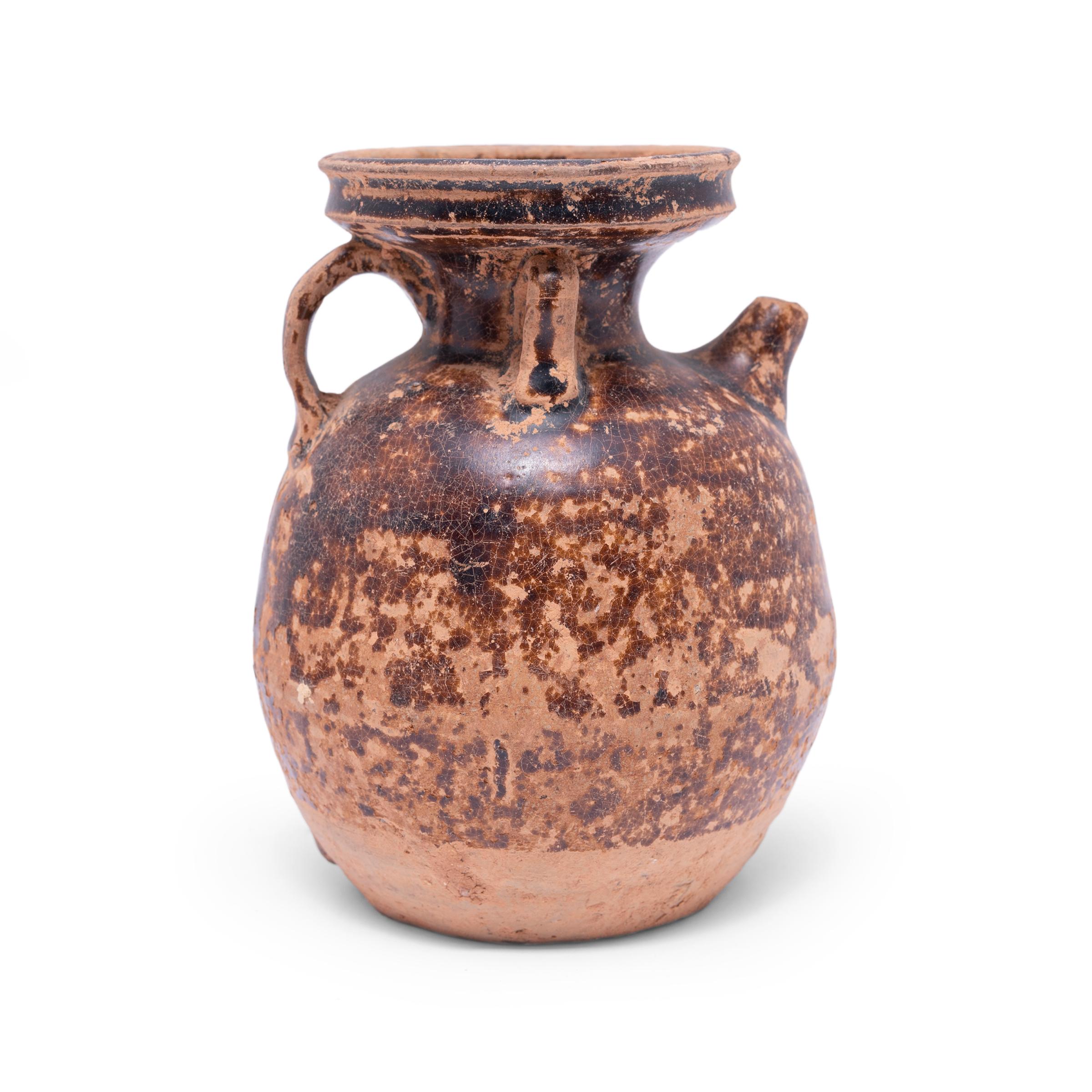 Qing Chinese Brown Glazed Water Ewer, c. 1850