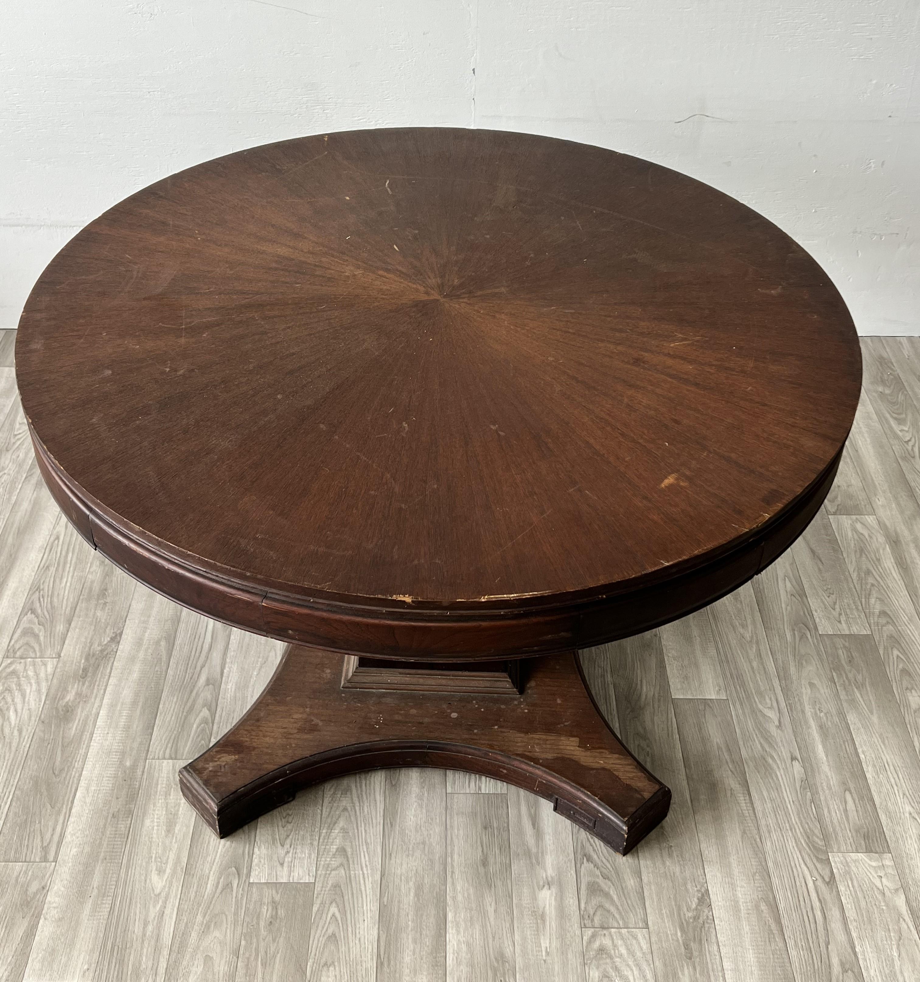 Chinese Brown Wood Ancient Dragon Motif Back Panel Dining Chairs and Table For Sale 11