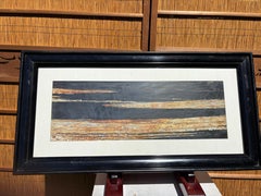 Chinese  Bubbling Shores Black And White Moon Light Natural Stone Painting