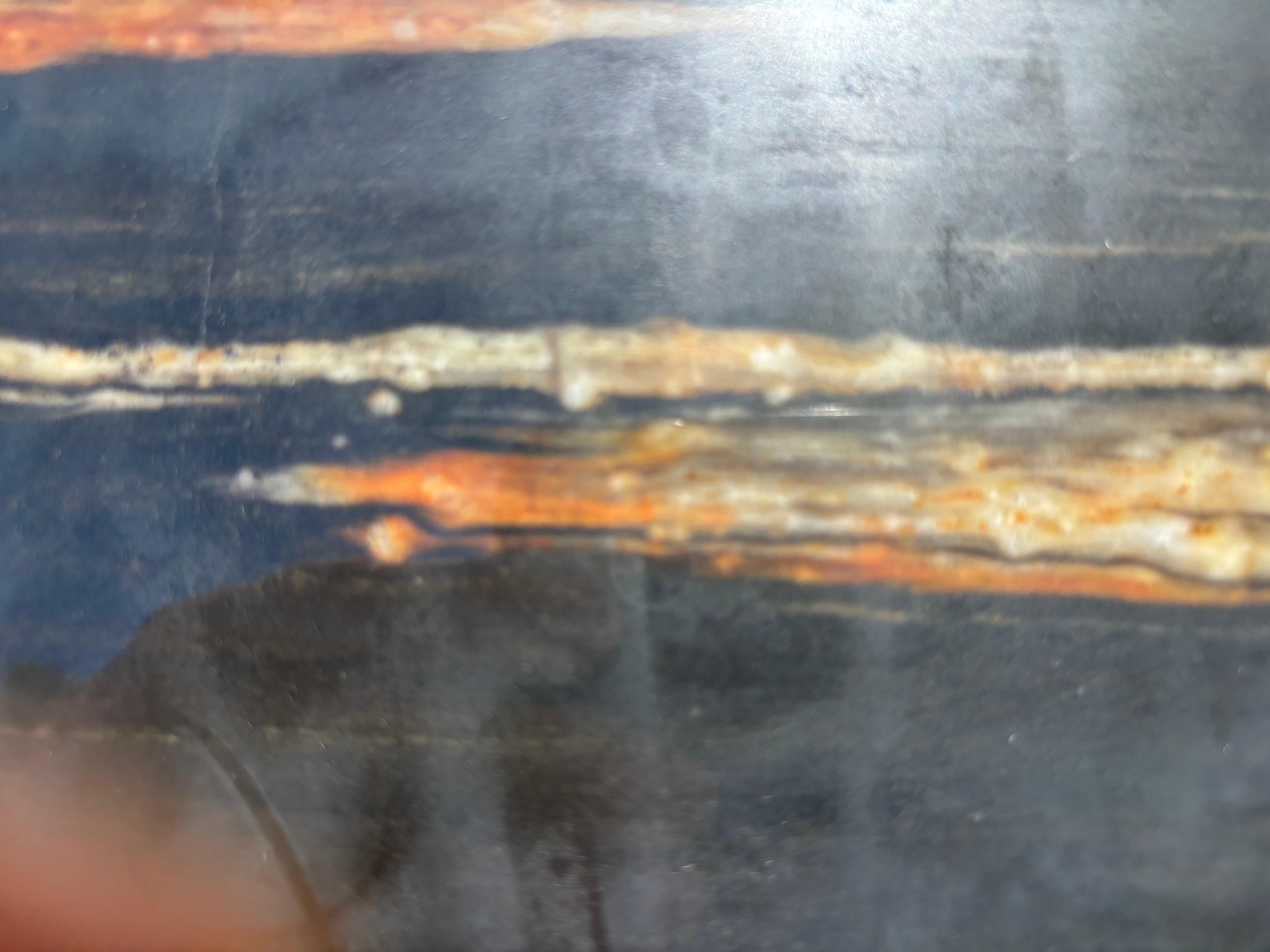 Chinesisch  Sprudelnde Ufer Schwarz-Weiß-Mondlicht Natursteinmalerei (20. Jahrhundert) im Angebot