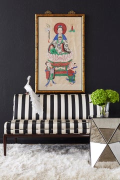 Chinese Buddhist Bodhisattva Guanyin Painting Framed