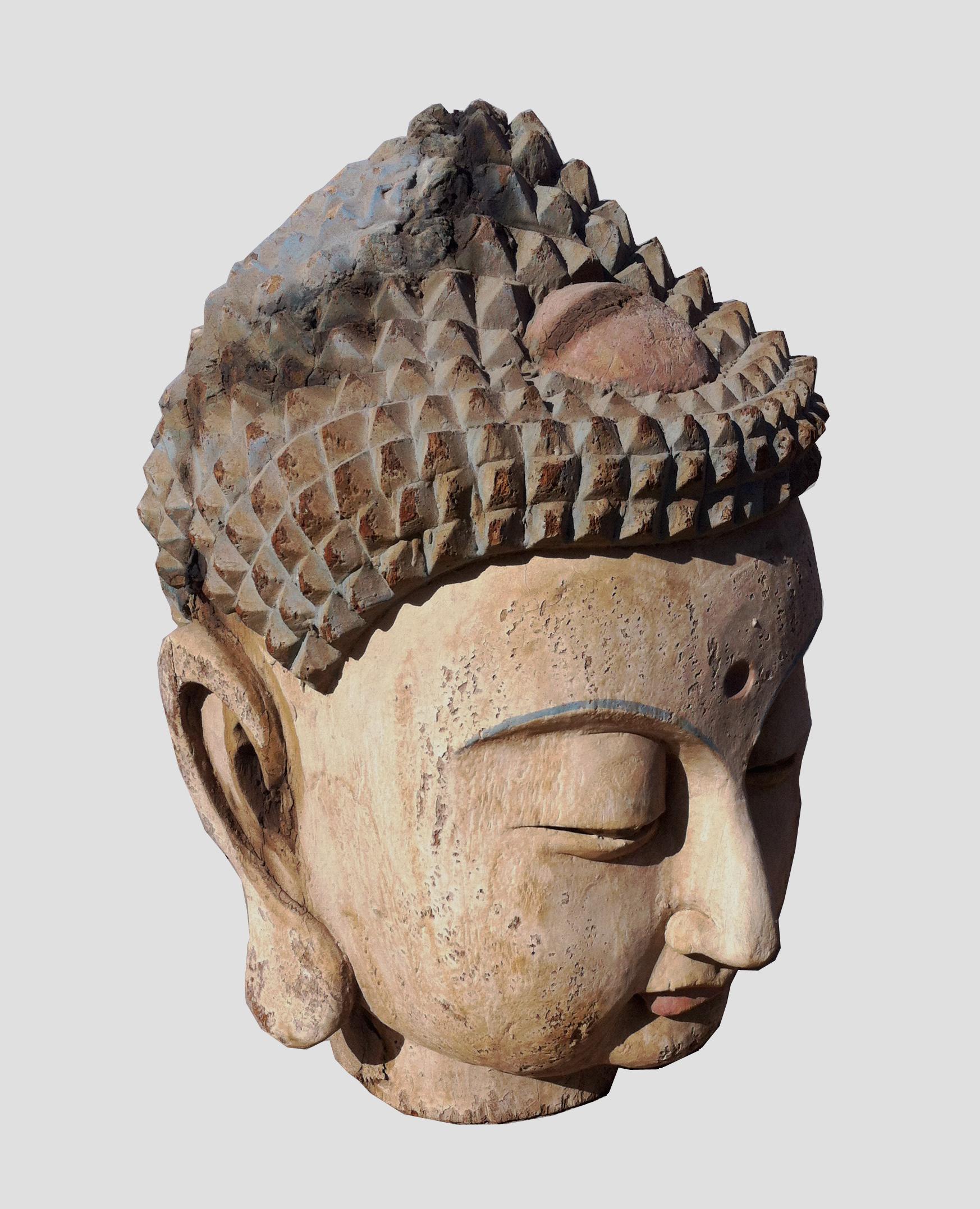 Chinese Buddhist Head (Chinesischer Export) im Angebot