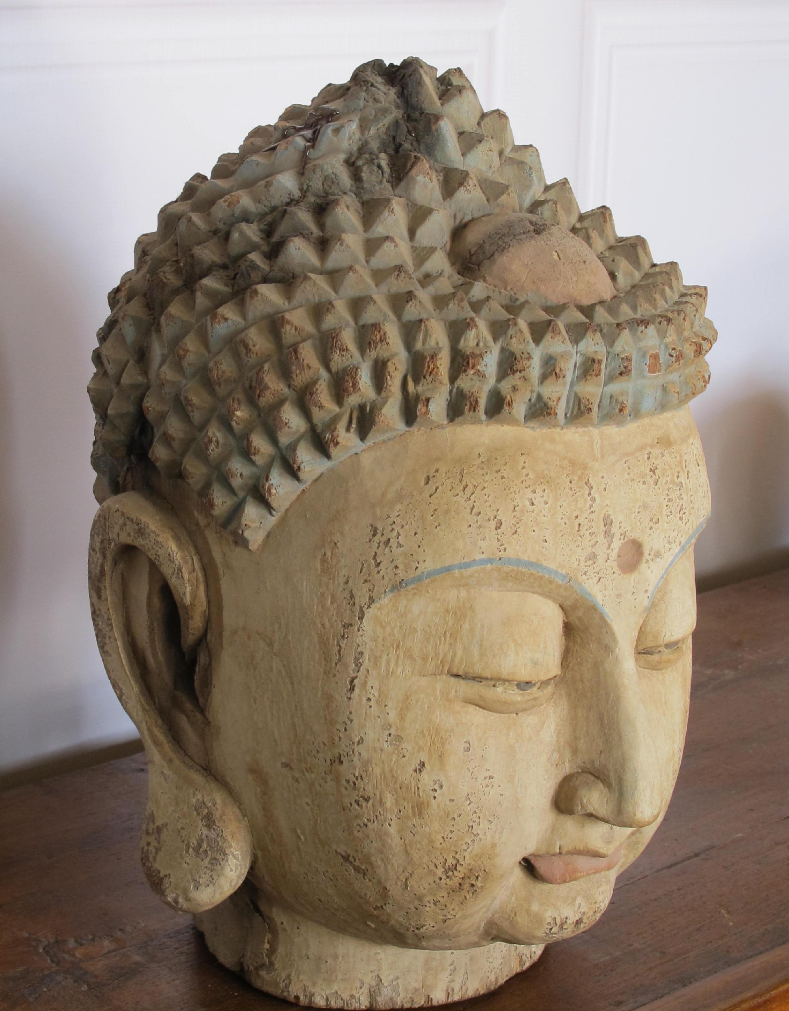 Chinese Buddhist Head im Zustand „Gut“ im Angebot in Merrimack, NH
