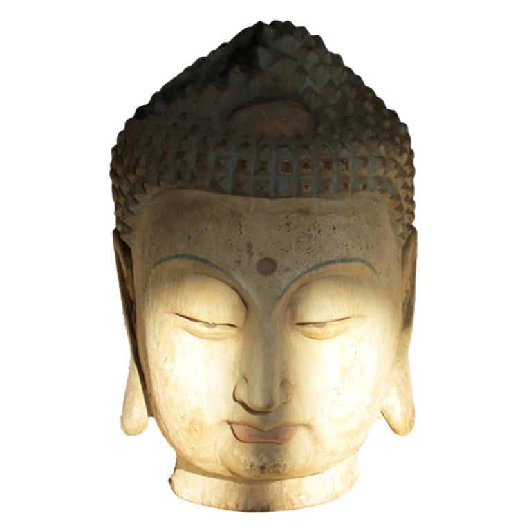 Chinese Buddhist Head For Sale
