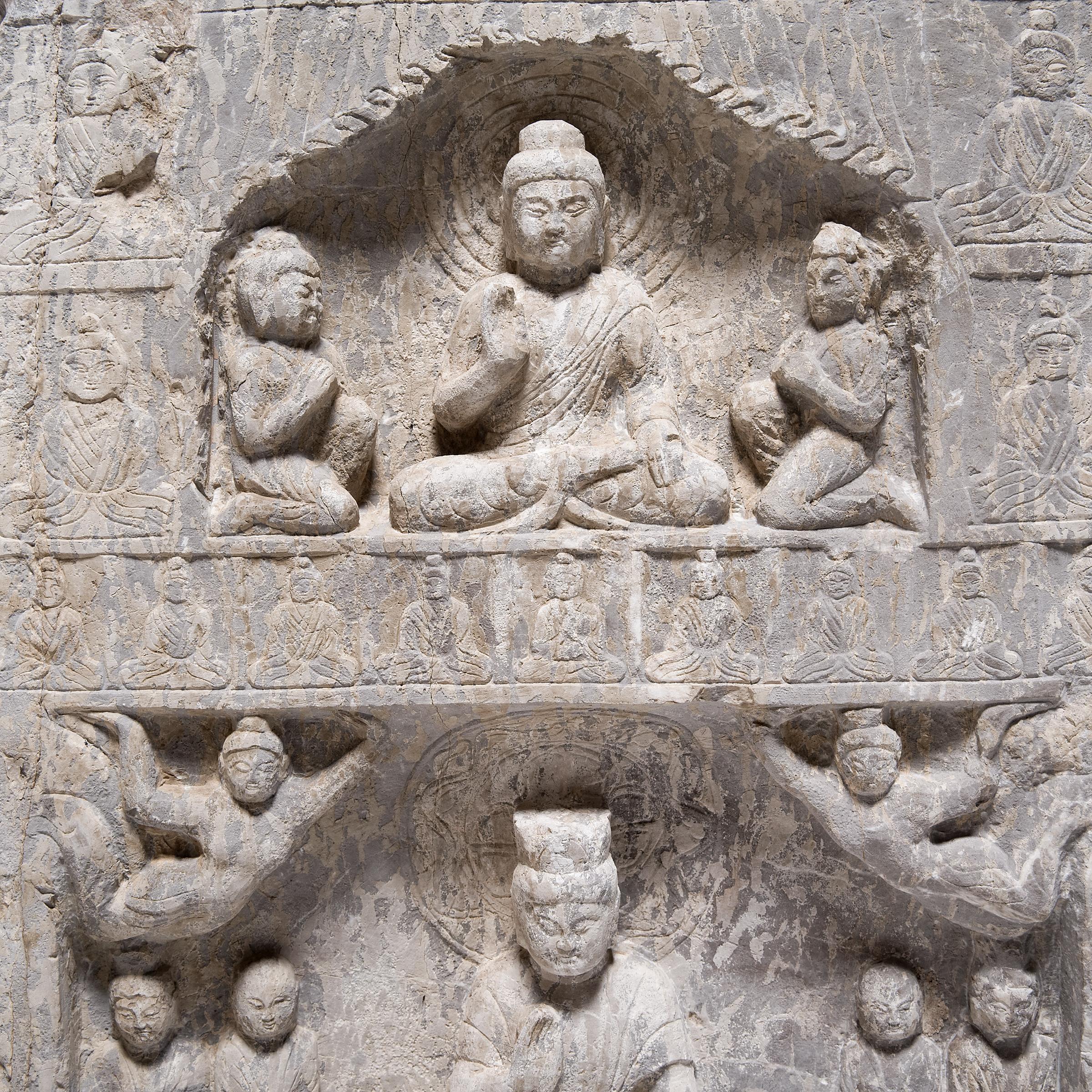 Chinese Buddhist Stone Column, c. 1850 1
