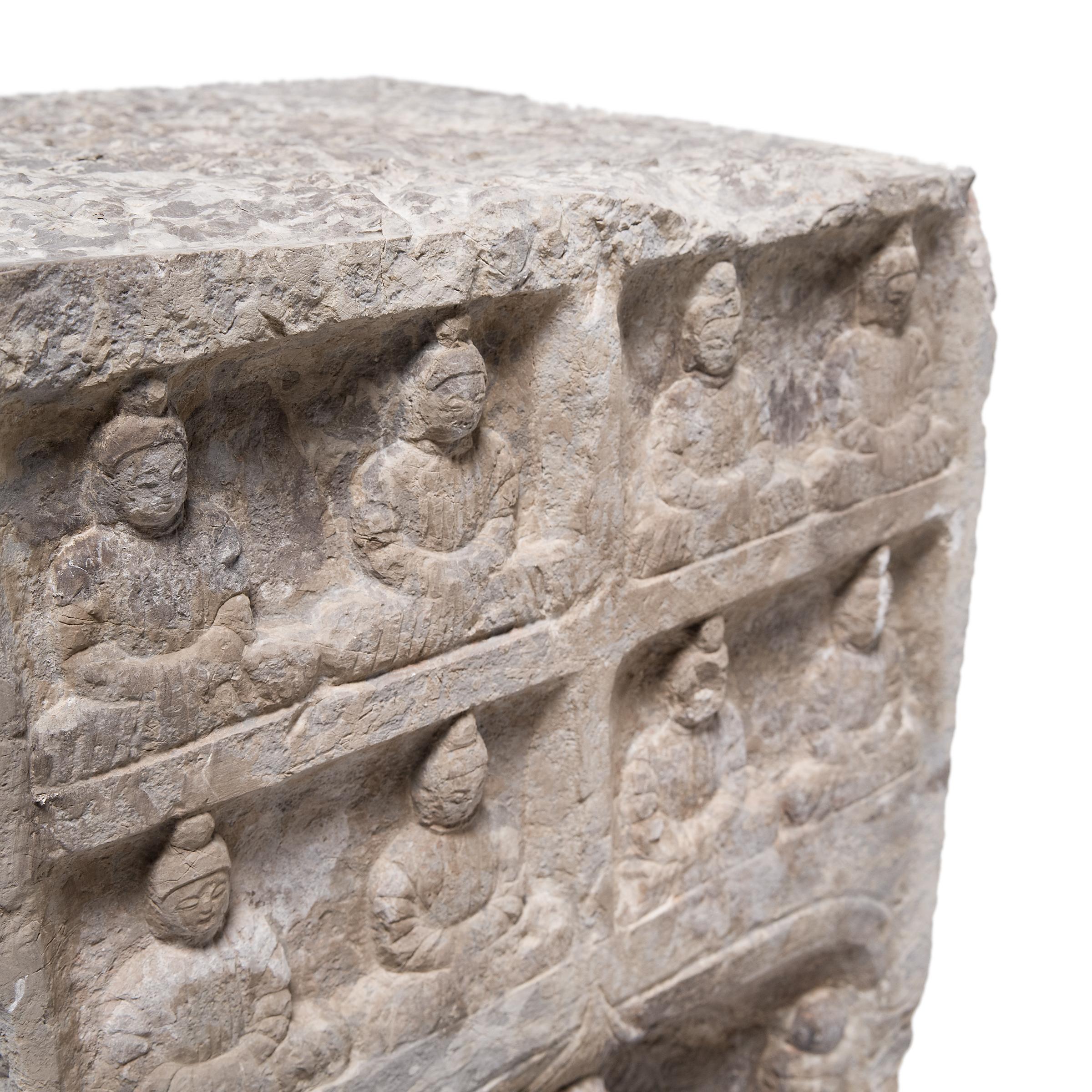 Chinese Buddhist Stone Column, c. 1850 2