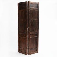 Chinese Burgundy Lacquer Room Dividers, Shanxi, circa 1840