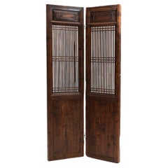 Chinese Burgundy Lacquer Room Dividers, Shanxi, circa 1840