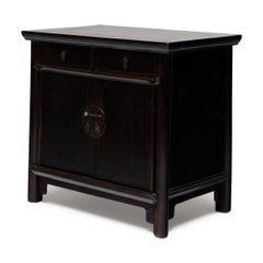 Chinese Burgundy Lacquer Side Cabinet, c. 1875