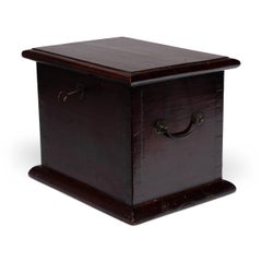 Chinese Burgundy Lacquer Table Chest, c. 1900