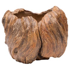Antique Chinese Burled Brush Pot, c. 1900