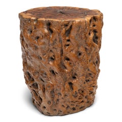 Chinese Burlwood Side Table