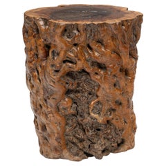 Chinese Burlwood Side Table