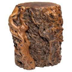 Chinese Burlwood Side Table