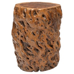 Chinese Burlwood Side Table