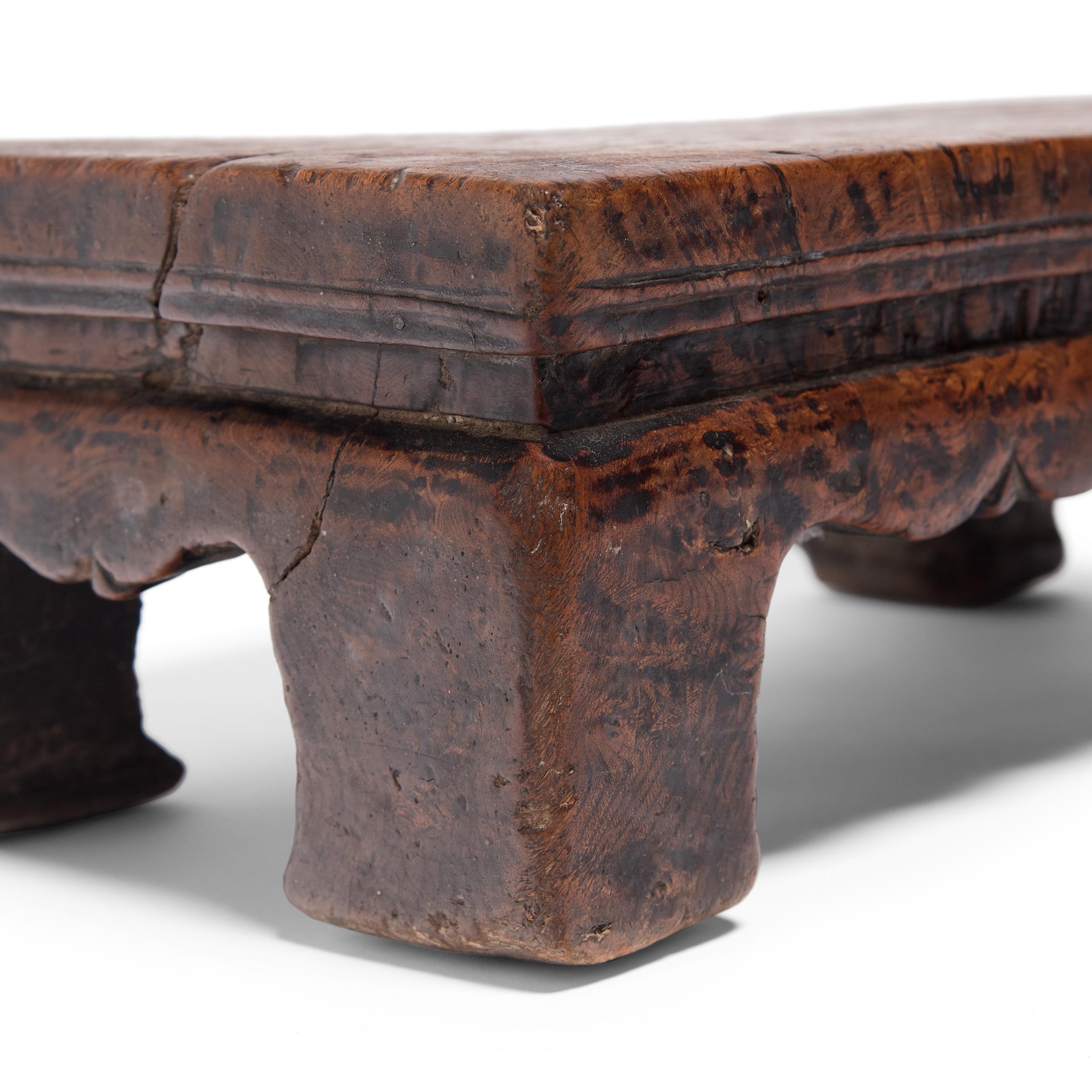 19th Century Chinese Burlwood Table Stand, circa 1850