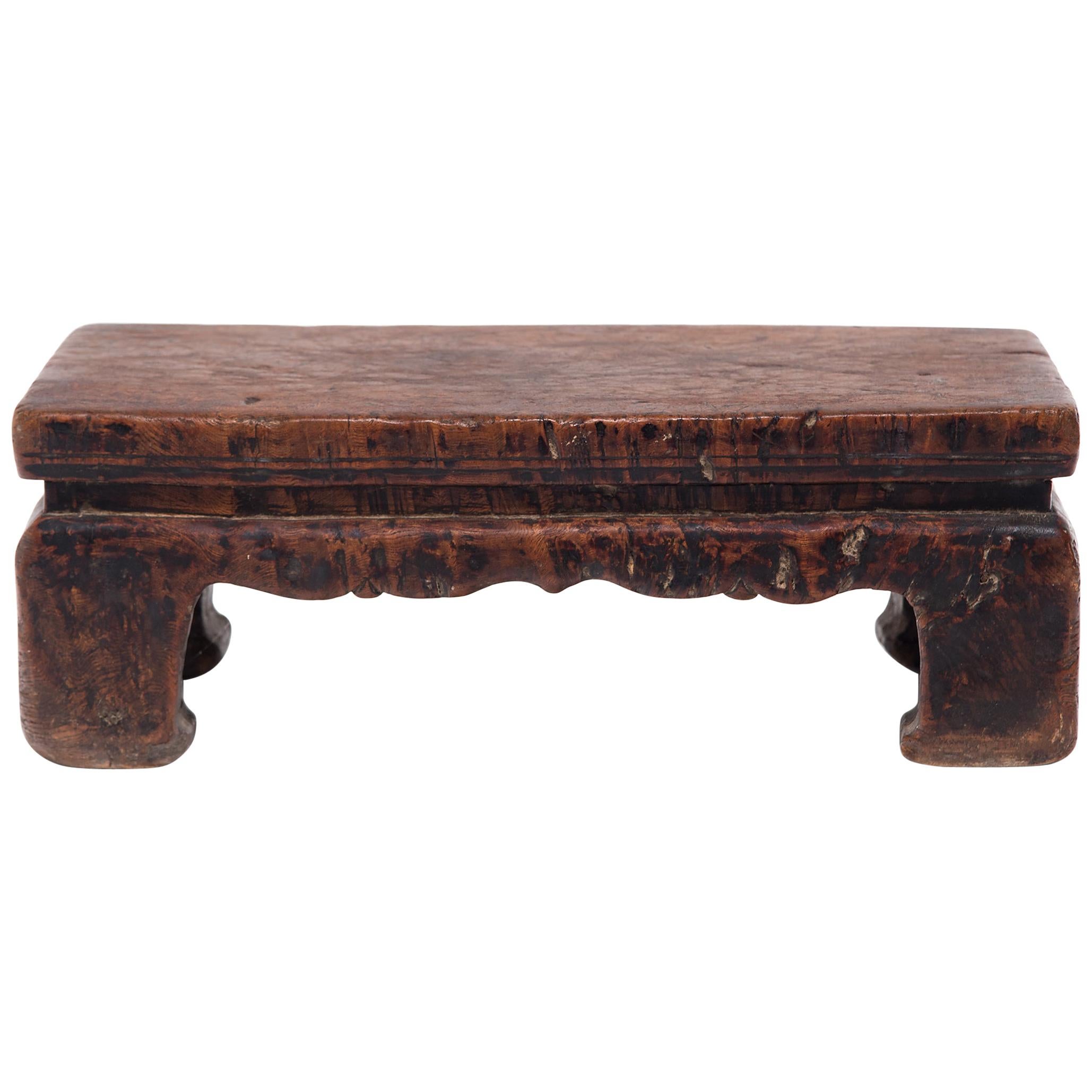 Chinese Burlwood Table Stand, circa 1850