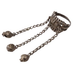 Antique Chinese Butterflies & Blossoms Charm Ring, c. 1900
