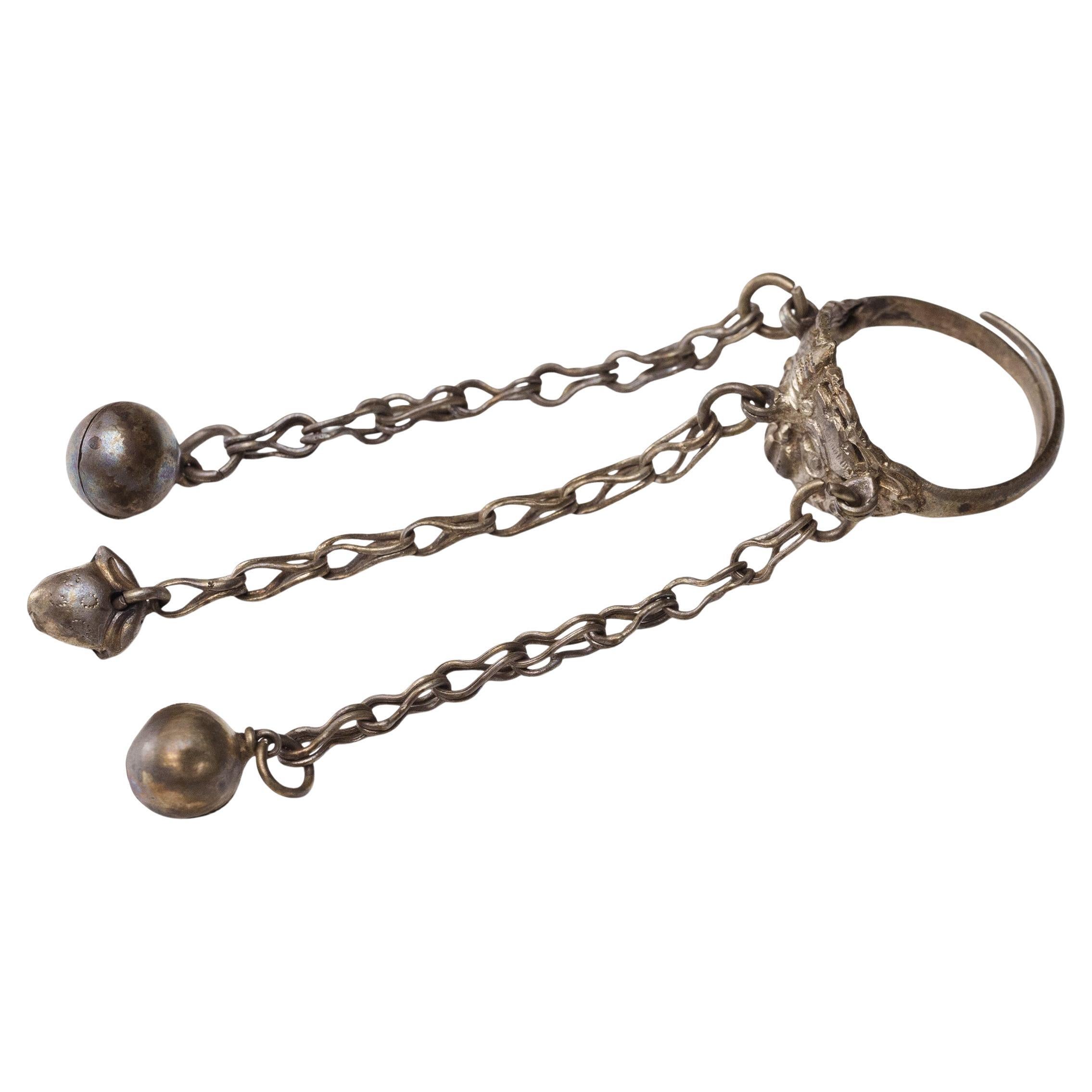Chinese Butterfly & Gourd Charm Ring, c. 1900