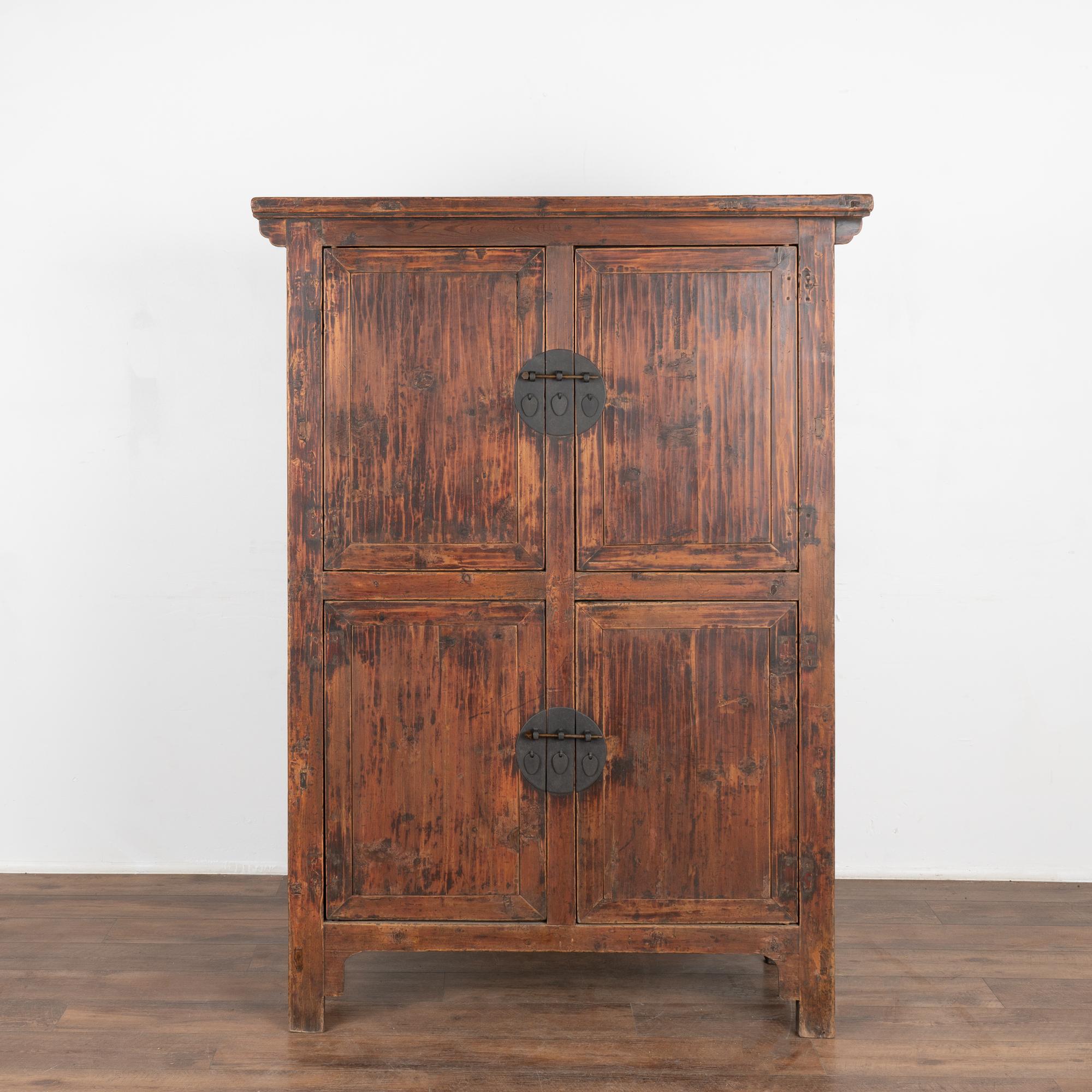 Chinese Cabinet Armoire, circa 1860-80 In Good Condition For Sale In Round Top, TX