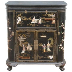Chinese Cabinet Bar with Precious Stones and Precious Materials, 1950s