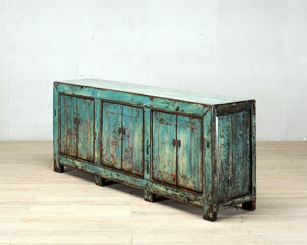 19th Century Chinese Cabinet with Three Doors and Restoration