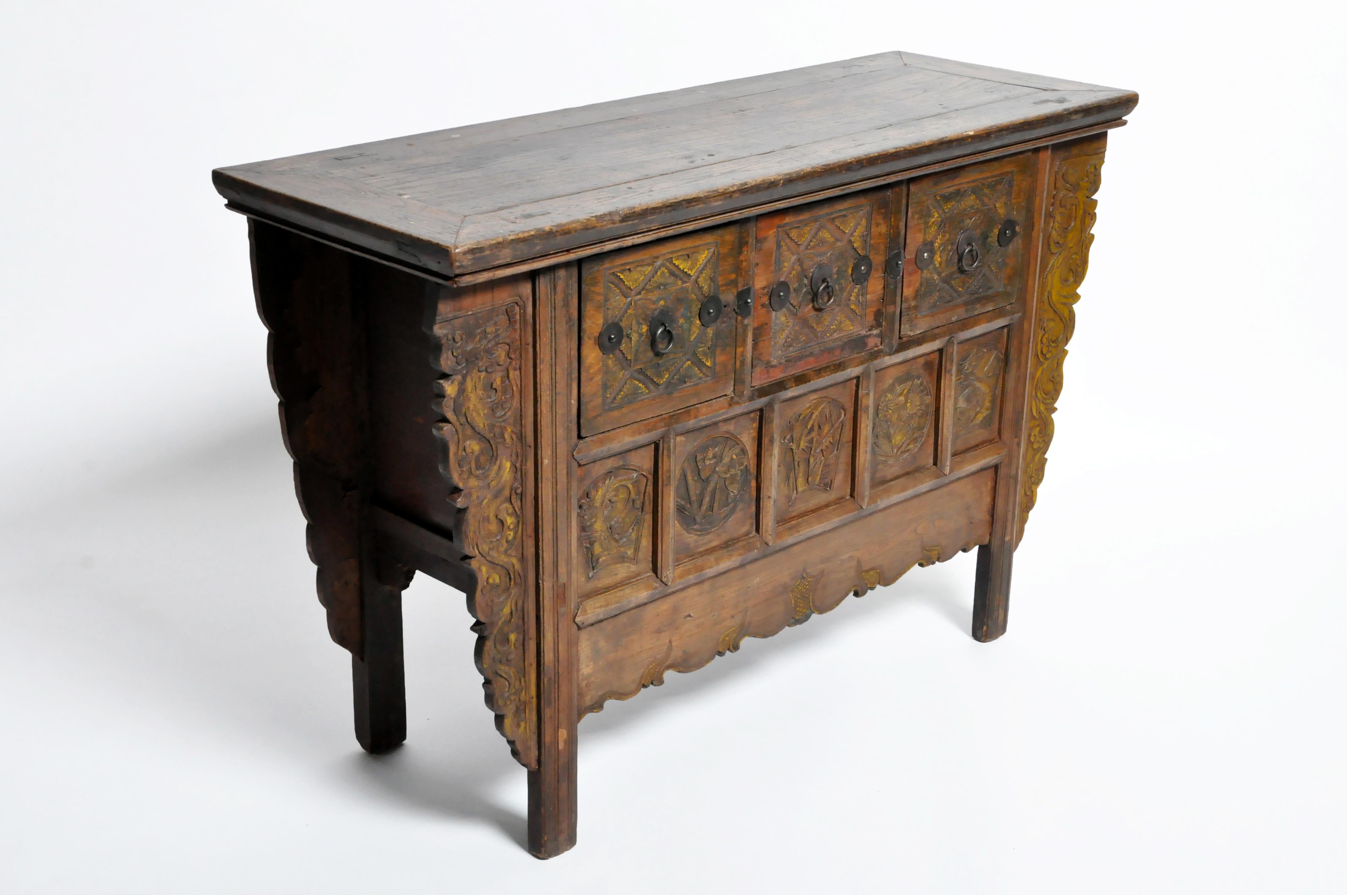 Chinese Cabinet with Three Drawers and 